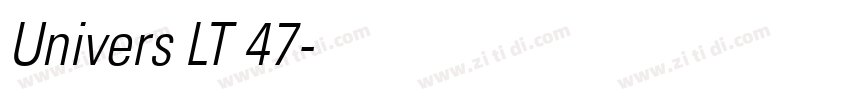 Univers LT 47字体转换